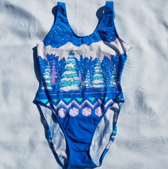Vintage Swim Vtg Onepiece Swimsuit Lifestyles Blue Winter S M Poshmark